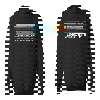 Retro Sunset Stripes Ardsley New York Sweatshirt | Mazezy
