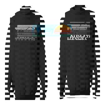 Retro Sunset Stripes Lake Dallas Texas Sweatshirt | Mazezy