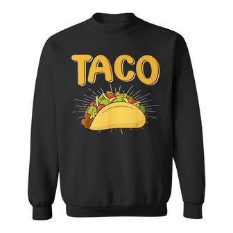 Retro Taco Mexican Food Eater Tacos Lover Fiesta Sweatshirt - Seseable