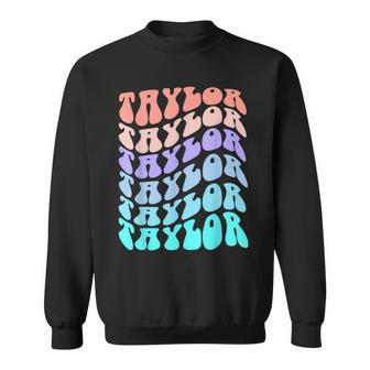 Retro Taylor First Name Birthday Sweatshirt | Mazezy AU