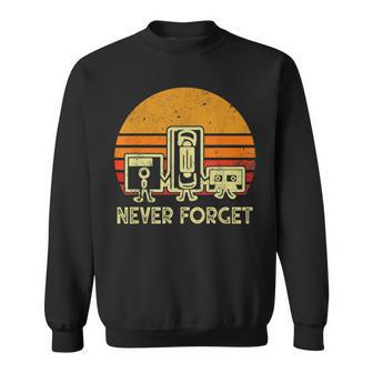 Retro Vintage Never Forget Cassette Tape S Sunset Sweatshirt | Mazezy