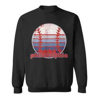 Retro Vintage Philly Baseball Skyline Cool Philadelphia Sweatshirt | Mazezy