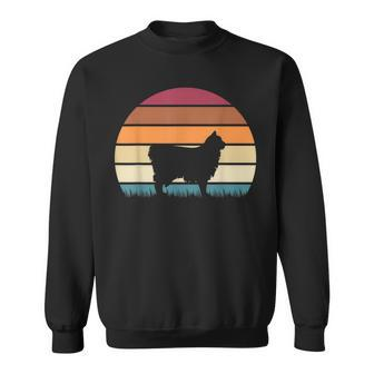 Retro Vintage Sunset Kitten Feline Pet Owyhee Bob Cat Sweatshirt | Mazezy