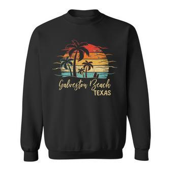 Retro Vintage Texas Galveston Beach Sweatshirt | Mazezy