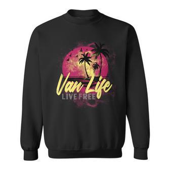 Retro Vintage Van Life Is The Real Adventure Sweatshirt - Seseable