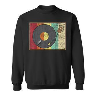 Retro Vintage Vinyl Record Player - Turntable Music Lover Vinyl Funny Gifts Sweatshirt | Mazezy DE