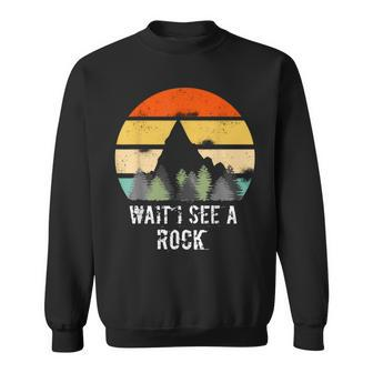 Retro Vintage Wait I See A Rock Geologist Idea Sweatshirt | Mazezy