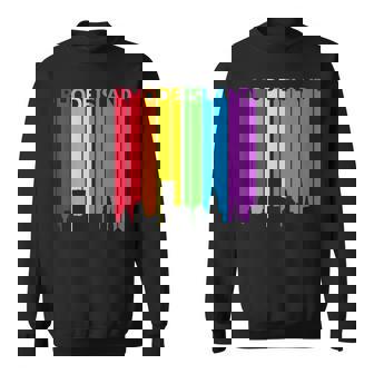 Rhode Island Skyline Lgbt Pride Sweatshirt | Mazezy