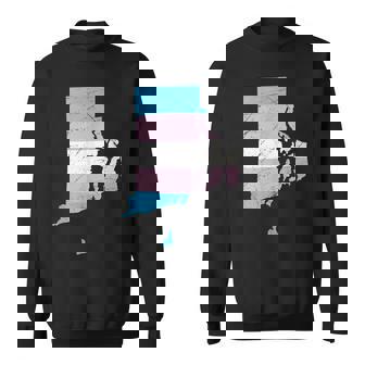 Rhode Island Transgender Pride Flag Sweatshirt | Mazezy