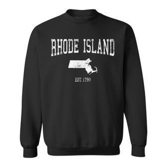 Rhode Island Vintage Sports Design Ri Sweatshirt | Mazezy