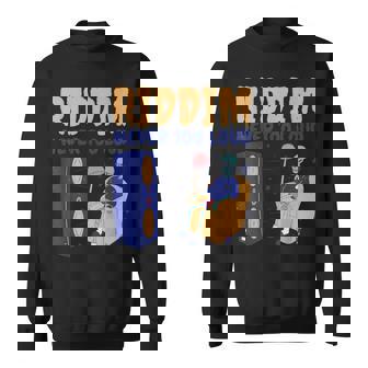Riddim Never Too Loud Dubstep Skeleton Sweatshirt | Mazezy