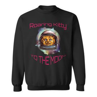 Roaring Kitty Astronaut To The Moon Sweatshirt - Monsterry
