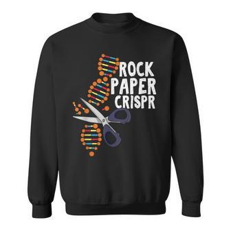 Rock Paper Crispr Dna Biologist Genetic Engineering Science Sweatshirt | Mazezy