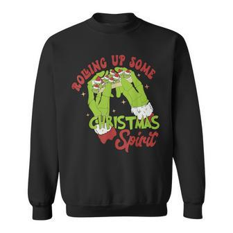 Rolling Up Some Christmas Spirit Christmas Vibes Sweatshirt | Mazezy