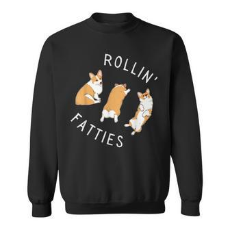 Rolling Fatties Corgi Funny Fat Cute Corgi Lover Sweatshirt | Mazezy