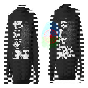 Roma Traveller Romani Flag Fingerprint Dna Distressed Sweatshirt | Mazezy