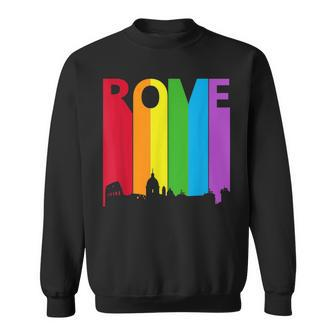 Rome Skyline Lgbt Pride Sweatshirt | Mazezy