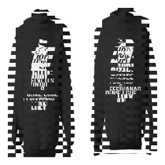 Roofer Caution Flying Tools And Offensive Language Offensive Funny Gifts Sweatshirt | Mazezy