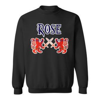 Rose Scottish Clan Kilt Lion Family Name Tartan Gifts For Lion Lovers Funny Gifts Sweatshirt | Mazezy UK