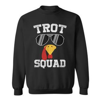 Running Turkey Sunglasses Trot Squad Thanksgiving Sweatshirt | Mazezy