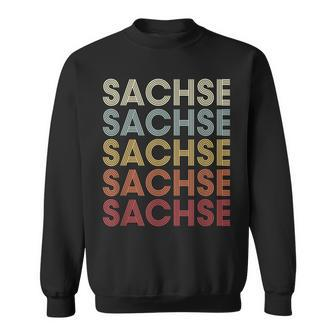 Sachse Texas Sachse Tx Retro Vintage Text Sweatshirt | Mazezy