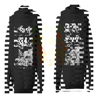 Safari Squad Animals Funny Zoo Animal Lovers Funny Safari Sweatshirt | Mazezy