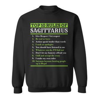 Sagittarius Traits Horoscope Zodiac Sign Top 10 Rules Sweatshirt | Mazezy