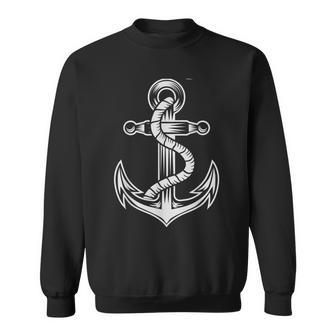 Sailing T - Distressed Naval Nautical Ships Anchor Sweatshirt | Mazezy