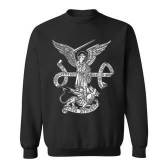 Saint Michael The Archangel Catholic Angels Sweatshirt | Mazezy
