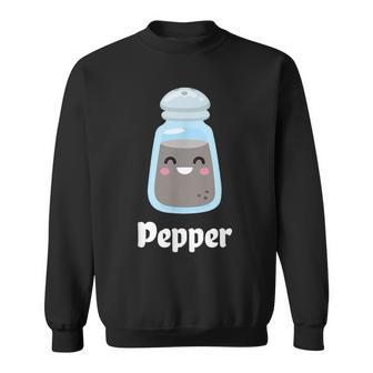 Salt & Pepper Matching Couple Halloween Best Friends Cute Sweatshirt - Seseable