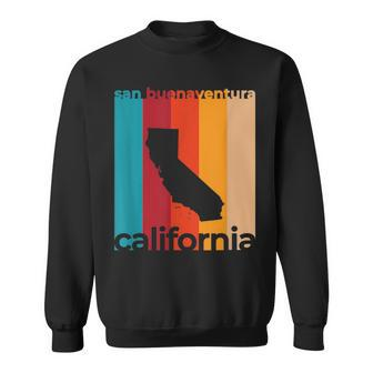 San Buenaventura Ca Souvenirs Retro California Sweatshirt | Mazezy