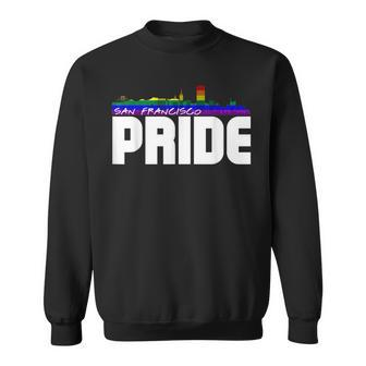 San Francisco Skyline Lgbt Pride Sweatshirt | Mazezy