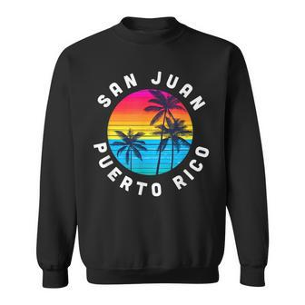 San Juan Puerto Rico Vacation Souvenir Sunset Beach Sweatshirt - Seseable