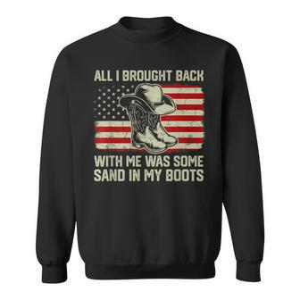 Sand In My Boots Western American Flag Country Music Lover Sweatshirt - Seseable