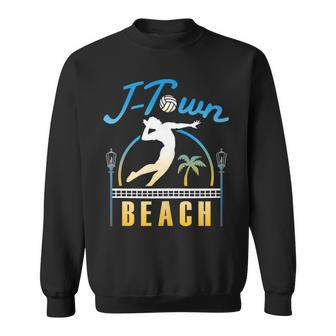 Sand Volleyball Sunset In J-Town Sweatshirt | Mazezy