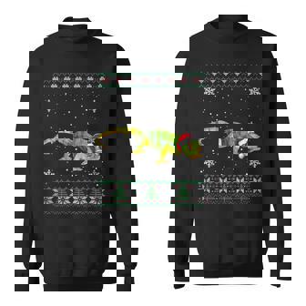 Santa Chameleon Ugly Sweater Animals Christmas Pajama Sweatshirt - Monsterry