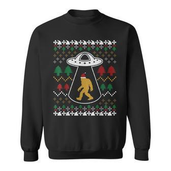 Santa Claus Bigfoot Ufo Sasquatch Ugly Christmas Sweater Sweatshirt | Mazezy AU