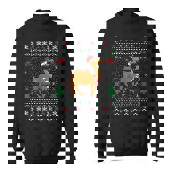 Santa Hat Camel Animal Lover Xmas Ugly Camel Christmas Sweatshirt - Thegiftio