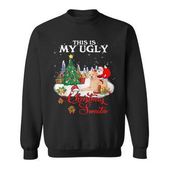 Santa Riding Labrador This Is My Ugly Christmas Sweater Sweatshirt - Monsterry DE
