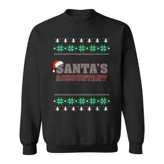 Santa's Accountant Ugly Christmas Sweater Sweatshirt - Monsterry