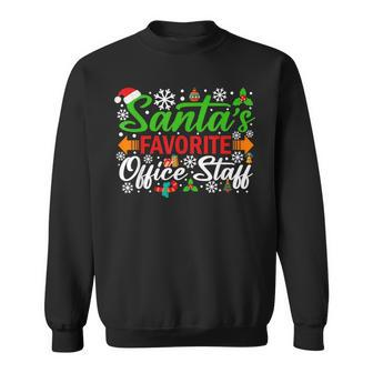 Santa's Favorite Office Staff Christmas Xmas Sweatshirt - Seseable
