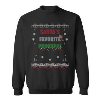 Santa's Favorite Principal Ugly Sweater Christmas Sweatshirt - Monsterry UK