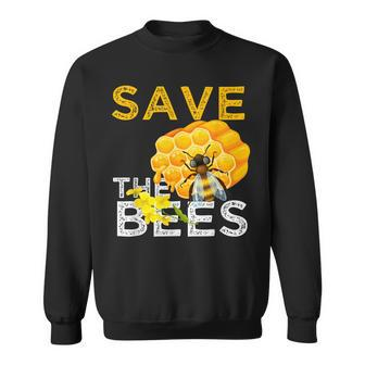 Savethe Bees Keeper Climatechange Flowers And Bees Themes Sweatshirt - Seseable