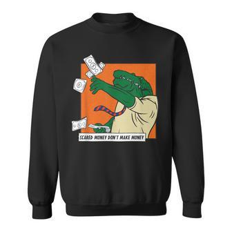 Scared Money Don't Make Money Retro Gator Comic Sweatshirt | Mazezy