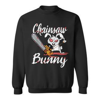 Scary Chainsaw Bunny Halloween Horror Movie Fan Nightmare Sweatshirt | Mazezy