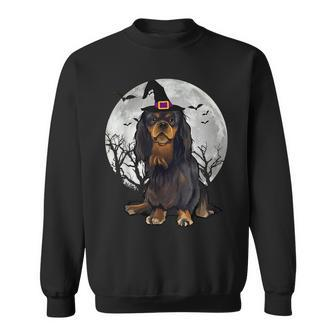 Scary English Toy Spaniel Dog Witch Hat Halloween Sweatshirt | Mazezy