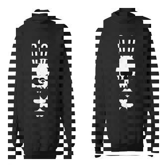 Scary Skull And Crossbones Bad Rabbit Horror Bunny Essential Scary Skull Sweatshirt | Mazezy