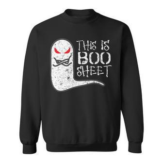Scary This Is Boo Sheet Halloween Costume Ironic Joke Gift Sweatshirt | Mazezy