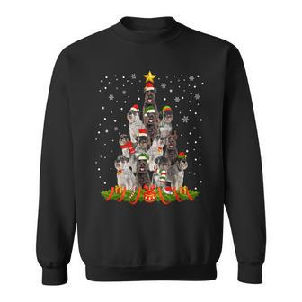 Schnauzer Dog Christmas Tree Santa Hat Xmas Pajama Sweatshirt | Mazezy