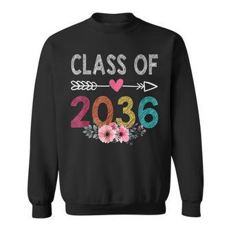 Back To School Class Of 2036 Grow With Me Heart Arrows Sweatshirt - Seseable